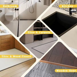 Floor Transition Strip Self Adhesive, 2" x 9.9Ft Threshold for Doorways, Carpet to Tile Transition Strip - Dark Grey Wood Grain