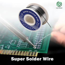 Luxe Global Super Solder Wire, High Purity 15-85, Tin Lead Rosin Core Solder, Solder Flux(0.8mm,50g), Content 2.0%,Soldering Accessories.