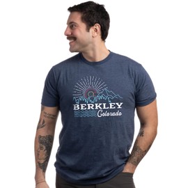 Berkley, CO | Colorado Tee Rocky Mountain State Pride T-Shirt for Men Women - (Adult,XL) Vintage Navy