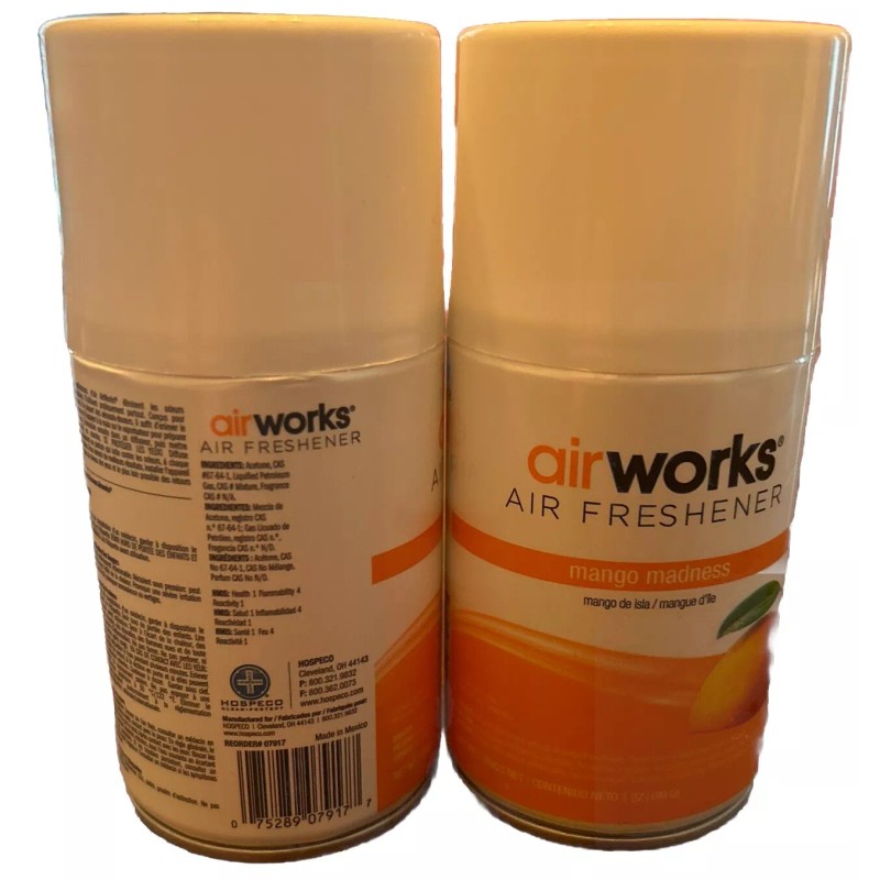 AIR WORKS (2) AirWorks Air Freshener Metered Aerosol Molecule Odor