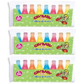 Nik-L-Nip Cry Baby Sour Mini Drinks, 8 Count, Pack of 3