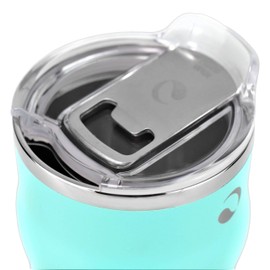 Drinco - Vaso de acero inoxidable de 20 onzas, con aislamiento al aspiradora, vaso de cerveza con abridor de botellas integrado, THOR (vaso de cerveza de 20 onzas, aguamarina)