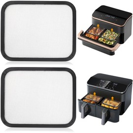 2 Stück Spritzschutz Zubehör für Cosori Dual Zone Air fryer 8,5L / Dual Blaze TwinFry 10L Heißluftfritteuse, Edelstahl Fettspritzschutz Magnetische Installation