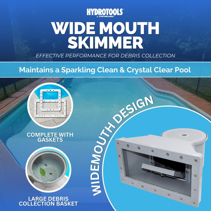 SWIMLINE HYDROTOOLS GREY Standard Wide Mouth Above Ground Pool Skimmer