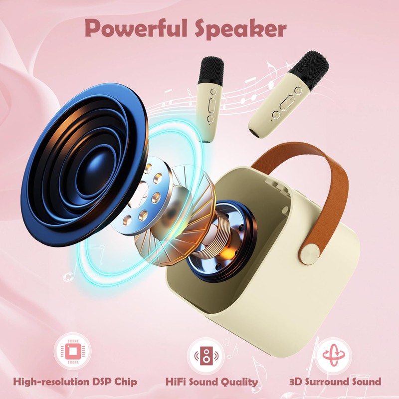 Aplsinvivi Portable Microphones 1 Microphone Beige