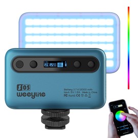 Panel de luz LED RGB portátil para fotografía, aplicación remota de 5 W, luz de transmisión a todo color para streamers, video, fotografía, YouTube, Tiktok Vlog