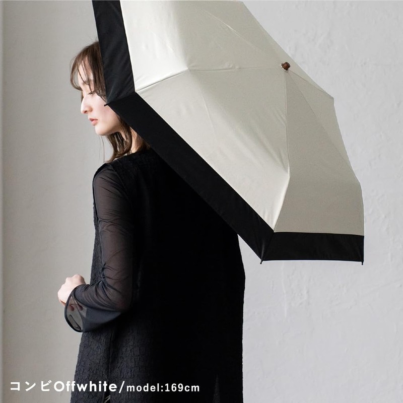 VITAFELICE Pru-30178z Women's Folding Umbrella for Rain or Shine, Lightweight,
