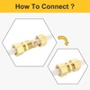 QUARKZMAN Compression Fittings, 1/2 Inch Brass Compression Fitting Straight Connector