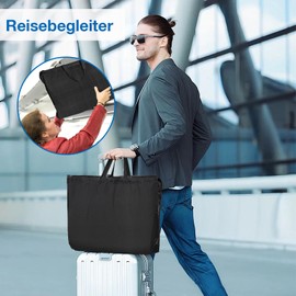 Niviy 3 x Garment Bags, Short, 110 x 60 cm, Breathable Suit Bag, Black Oxford Fabric, for Storage and Travel, with Carry Handle, Foldable Clothes Cover for Suits, Dresses, Jackets, Shirt, Long Storage