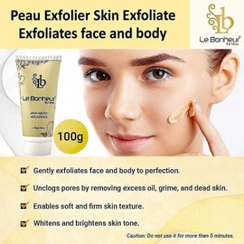 Le Bonheur Peau Exfolier Skin Exfoliate | De-Tan Glow Face Pack & Scrub 2 in 1 | Pack Size: 100 gm |