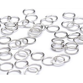Beads Unlimited Jump Ring, Metal, Silver, 7mm