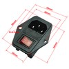 FILSHU 10A 250V Power Socket Inlet Module Plug Switch 10A