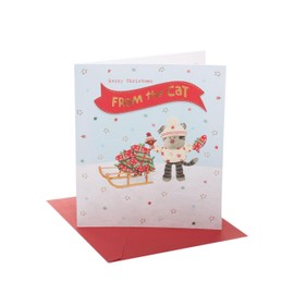 Boofle Christmas Card from the Cat - Cute Design