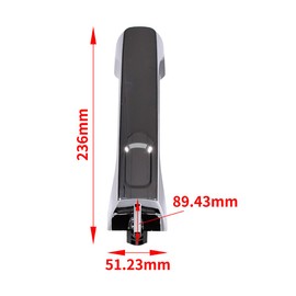 FSGSJXMM Silver Chrome Door Handle with End Cap Door Handle Replacement Covers Set Compatible with Hummer H3 Alpha/H3 Base/H3 Championship Series/H3 X/H3T 2006-2010 25832249 15932907