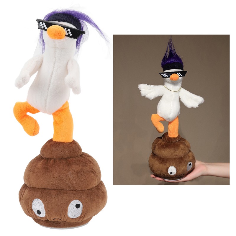 Baby Electric Plush Doll Goose Shape Interactive Talking Singing Dancing