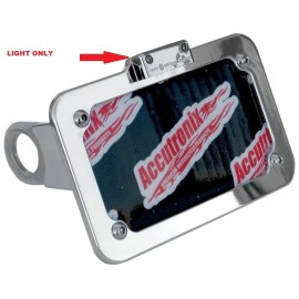 Accutronix REPLACEMENT FOR ACCUTRONIX SIDE MOUNTED LICENSE PLATE TAG MOUNT LIGHT LED CHROME