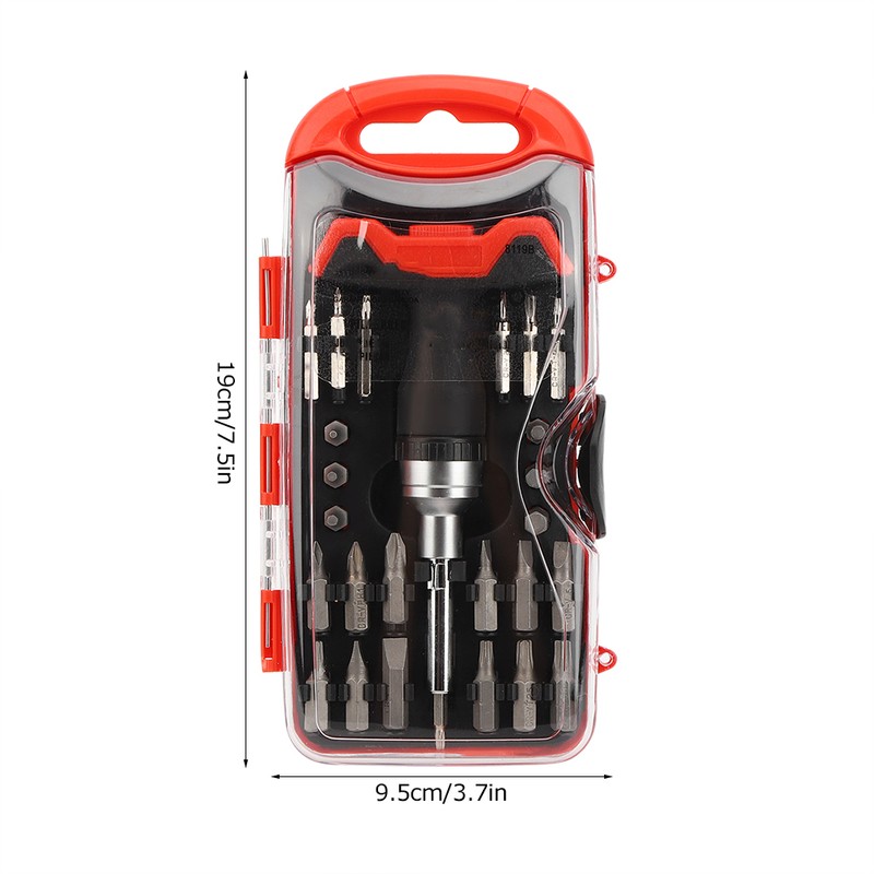 28Pcs Magnetic T shape Ratchet Screwdriver Handle Bits Set Disassembly