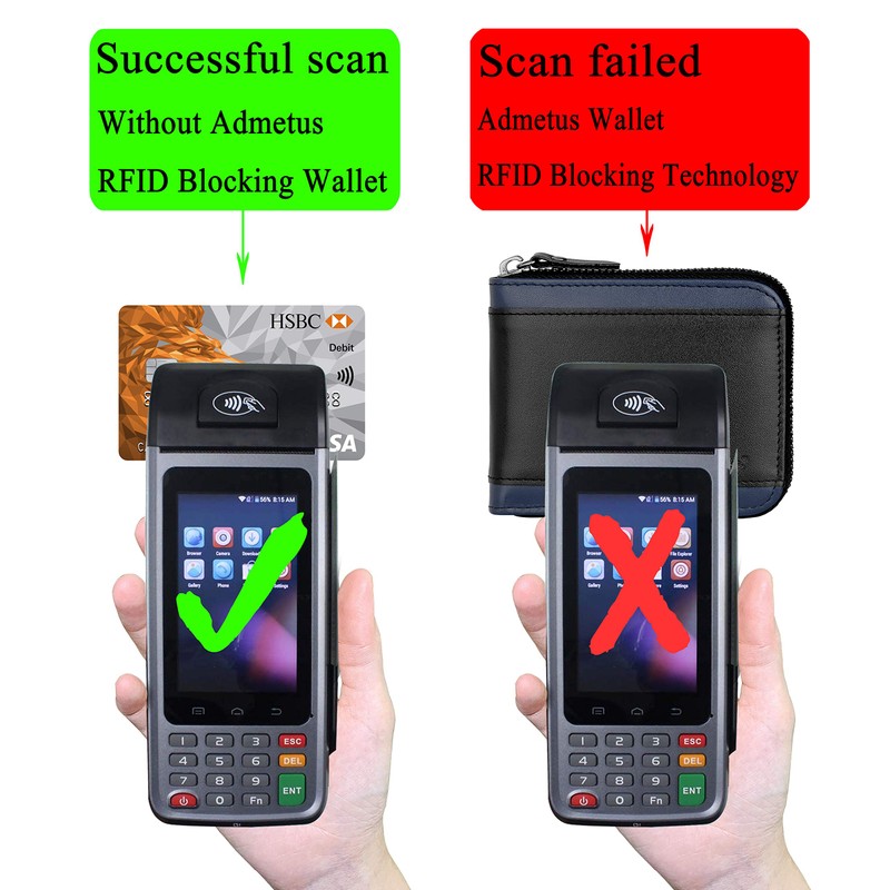 Wallet for Men Zipper Leather Wallet for Men Bifold RFID