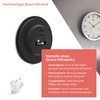 Mebus Quartz Wall Clock with Thermometer and Hygrometer Silver Frame
