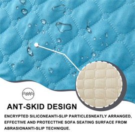 GYHH Sofa Armrest Cover, Headrest Cover for Recliner Chair Arm Cover,Armchair Slipcover Nonslip Quilted Furniture Protector for Pets Leather Sofa Couch