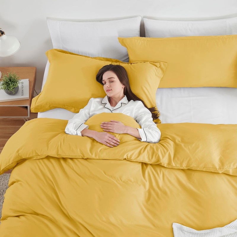 Hearth & Harbor Cal King Comforter Set Yellow, 8 Pieces