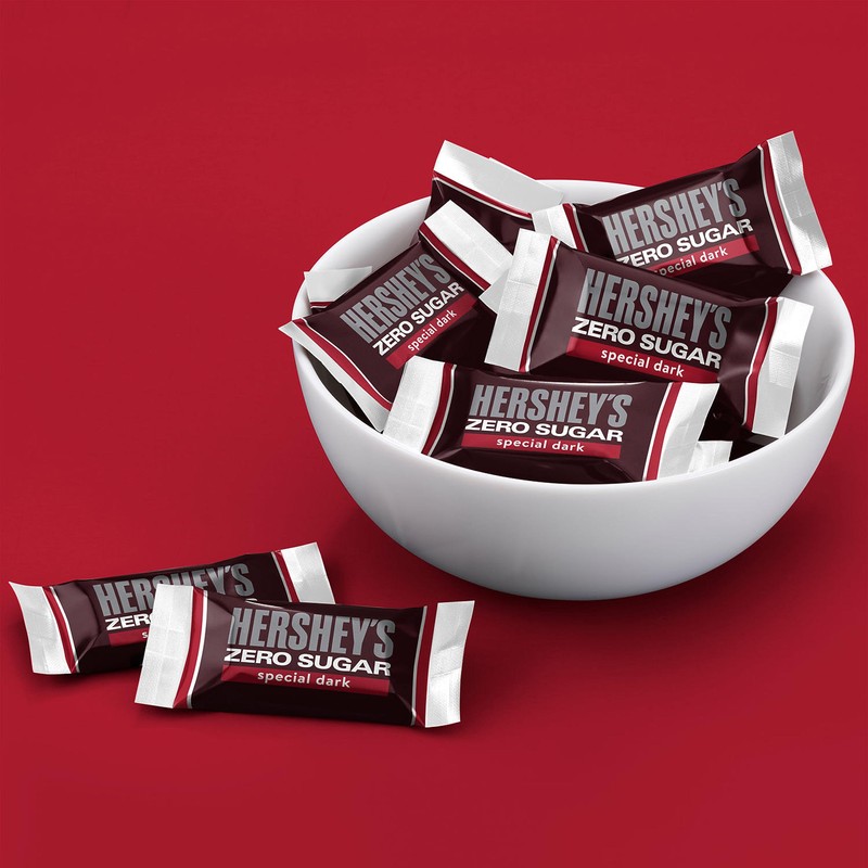 HERSHEY'S SPECIAL DARK Zero Sugar Chocolate Candy Bag, 5.1 oz
