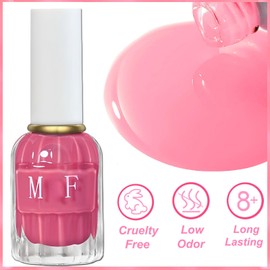 KAHSOSE Clear Pink Nail Polish Long Wearing, Water Based Transparent Pink Nail Polish Non Toxic