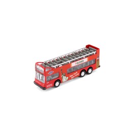 NYC Sightseeing Double Decker Bus Open Top, Red - Showcasts 2168D11-6" Scale Diecast Model Car