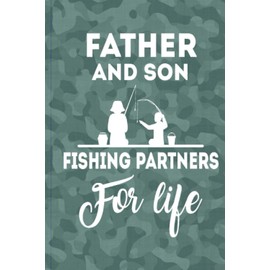 Father and Son Fishing Partners: Record & Rate your ideal Camping Outdoors Trip. Great way to Journal & note your memories in Tent RV or Caravan.