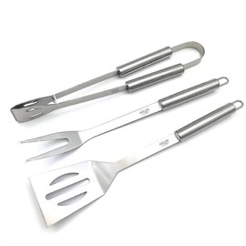 ADLER EUROPE - AD6729 Barbecue Cutlery Set, High Performance in Stainless Steel Case, Perfect Grill Set for Men, Outdoor Garden Party Lovers, Barbecue Set for Gift