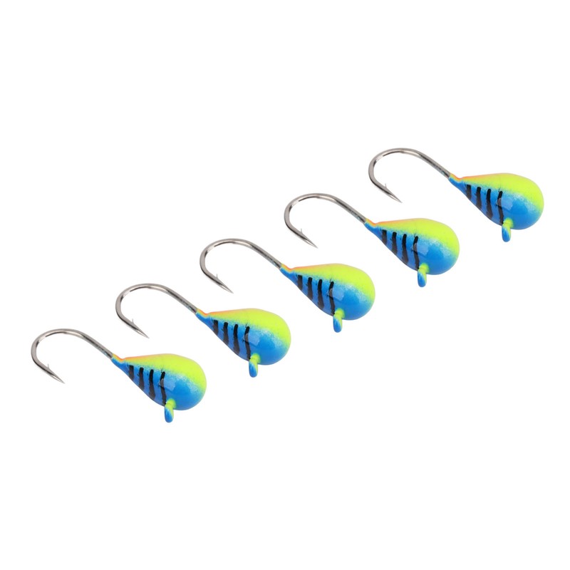 5 Pcs Ice Fishing Jigs Kit High Carbon Steel Ice