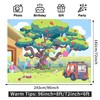 UMURILXY 8x6FT Cartoon Dog Garden Tree Backdrop, Blue Sky Ballon