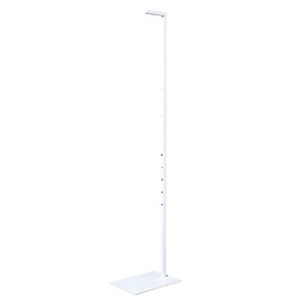 Adjustable Single Costumer - White,• White Powder Coat Finish • Adjustable From 48" to 72" • Works Well with Any of Our Fashion Forms. The Metal Floor Standing Costumers Are Easily Adjustable From 48" to 72" Tall. The Arm Extends 6" in Length. Our Single