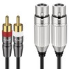 J&D 2 RCA Male to 2 XLR Female Cable, Unbalanced