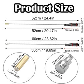 hufhnwso Magnetic Lifter Bar Magnet, 2 Pieces Magnetic Rod, 500 mm Flexible Pick-Up Magnets & Lifting Magnets, Pick Up Mini for Picking Up Small Parts Metal Items