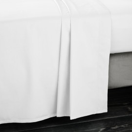 Bianca 400 Thread Count Cotton Sateen King Flat Sheet White