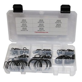 Captain O-Ring ORS/ORFS (for Flat Face Fittings) Hydraulic O-Ring Seal Kit (Viton/FKM 90-180 Piece Kit)