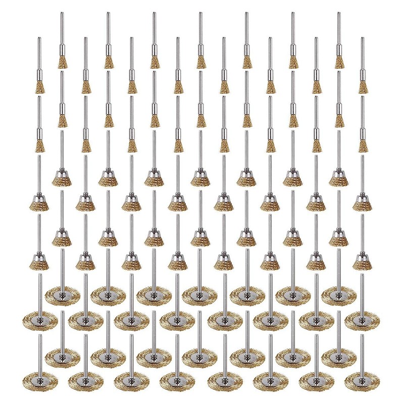 Rocaris 90 Pcs Wire Brushes Set, Brass Wire Wheels Pen