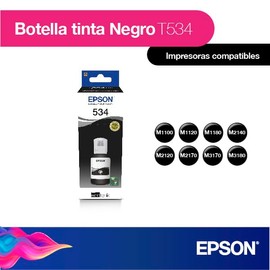 Epson Ecofit Botella de Tinta Pigmentada Color Negro T534