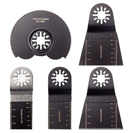 5 PCS Metal/Wood Universal Quick Release Oscillating Saw Blades, CBTONE Mixed Multitool Saw Blade Set for Dewalt, Fein Multimaster, Black & Decker ,Bosch Craftsman and More
