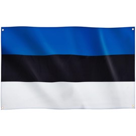 Runesol Estonia Flag, 91x152cm, 3ftx5ft,4 Grommets, Eyelet In Every Corner, Estonian, Eesti Vabariik, Republic of Estonia, Eesti, Independence Day, Premium Flags, Inside, Outside, Banner