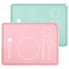 Webake Platzset Abwaschbar Silikon 2 Stück Tischsets Platzsets Abwischbar 40