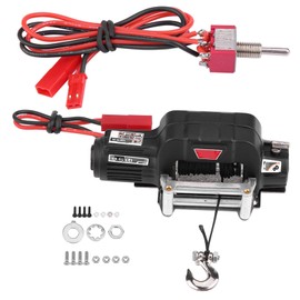 1/10 Scale RC Accessories, RC Car Winch 1/10 Scale Crawler Winch with Control System Set RC Winch Controller RC Winch Control for Redcat RC4WD Off Road Car