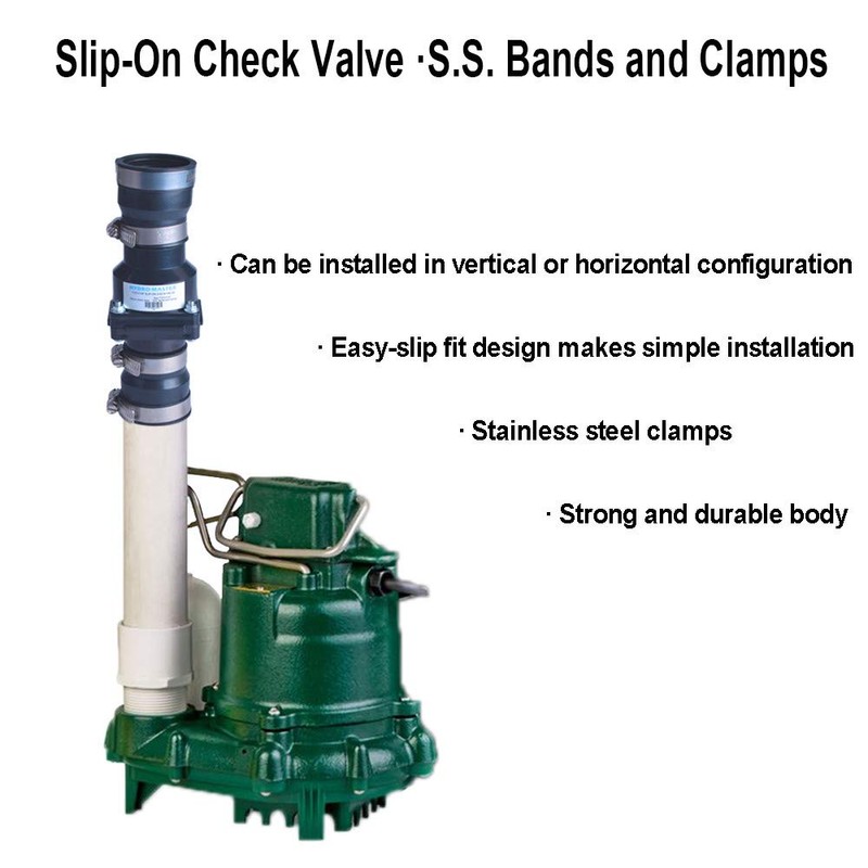 Hydro Master Plastic Sump Pump Check Valve with Stainless Steel