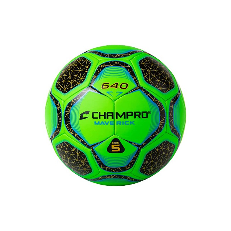 Champro Maverick Balón de fútbol, Talla 4, Color Verde óptico
