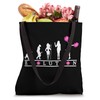 Cheerleading Evolution with Pink Pom Pom Tote Bag