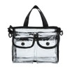 Clear pvc cosmetic bags with removable and adjustable shoulder strap,