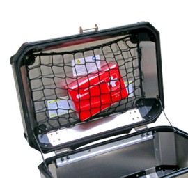 TrunkExpert Boot Net Compatible with Trax Adventure SW-MOTECH Top Case Motorcycle Net - Motorcycle Case - Central Suitcase - Luggage Net - Boot Mesh Bag - Black - 38L