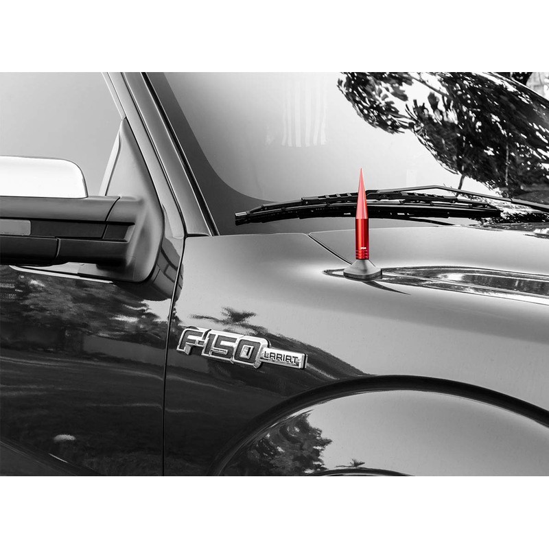 TRUE SPIKE Fat Spike RED Antenna in Heavy Gauge CNC