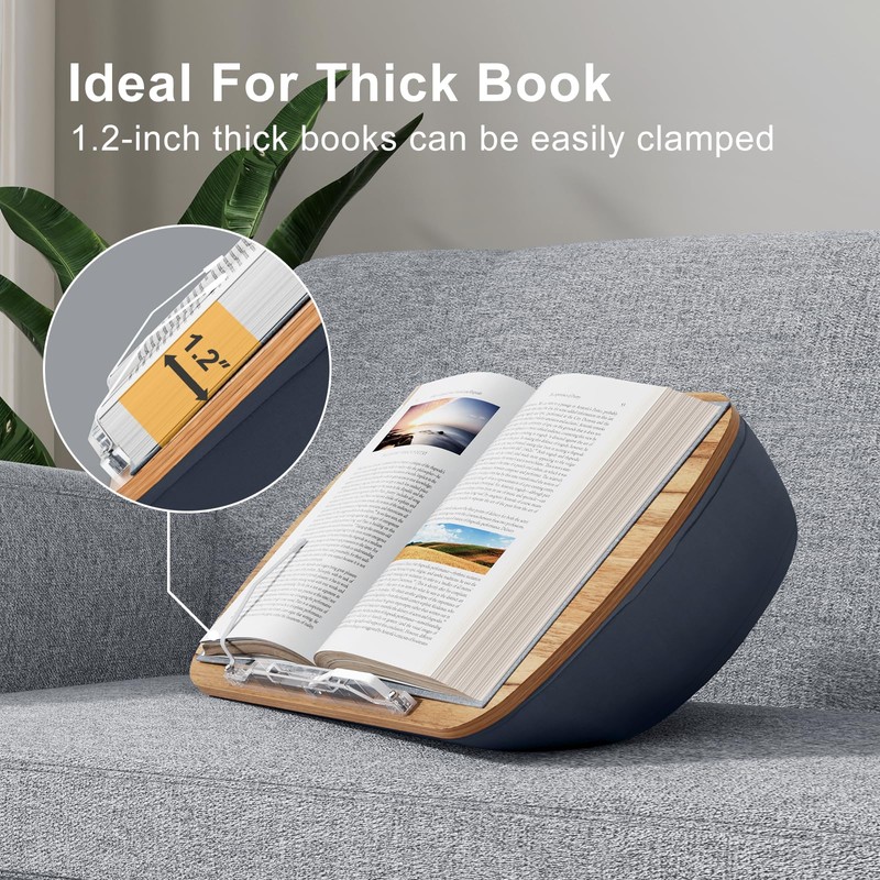 ERGONOV Lap Beanbag Book Stand for Hands Free Reading Comfortable